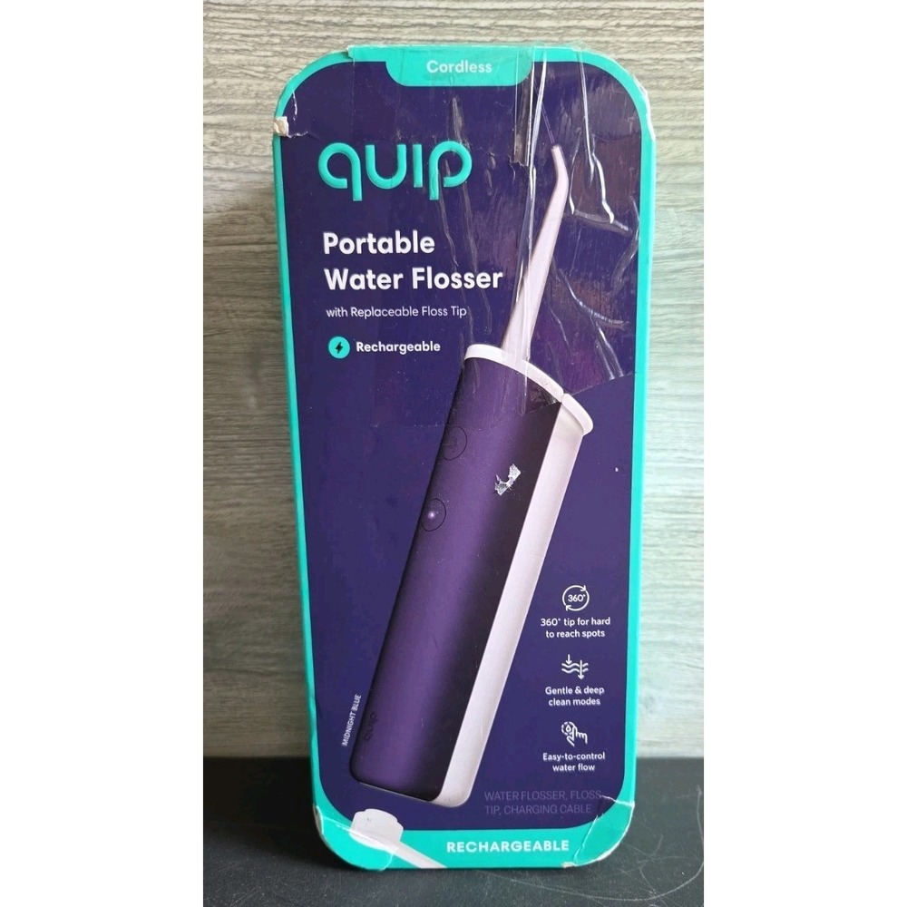 quip Rechargeable  Water Flosser 2 Modes  360° Tip - Midnight Blue NEW E8